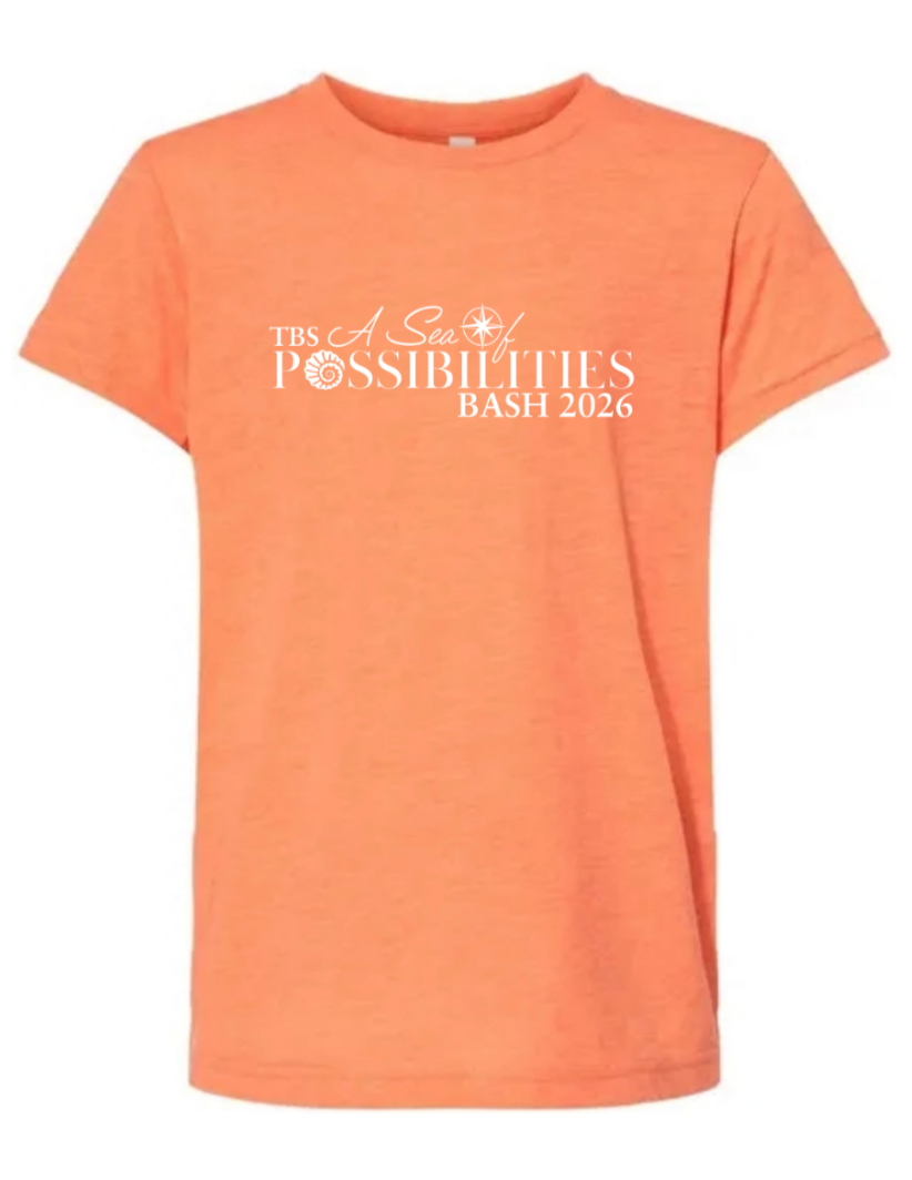 Orange TBS Bash Youth T-Shirt BELLA+CANVAS Triblend