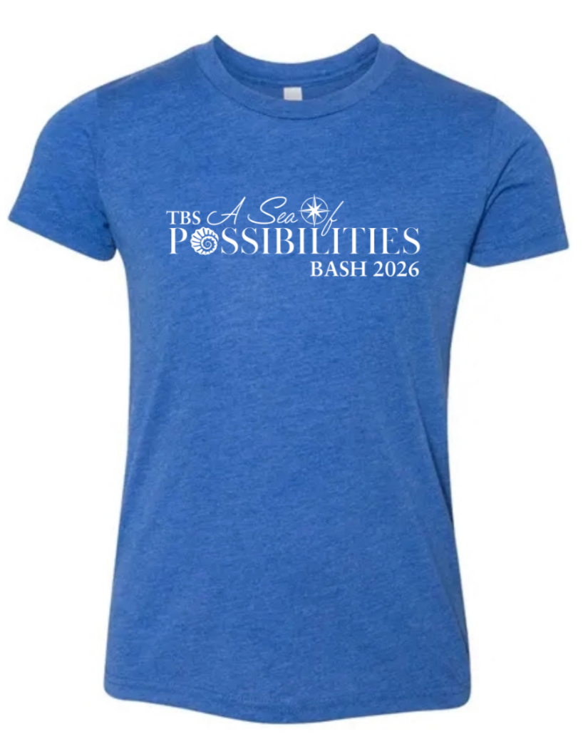 Blue TBS Bash Youth T-Shirt BELLA+CANVAS Triblend