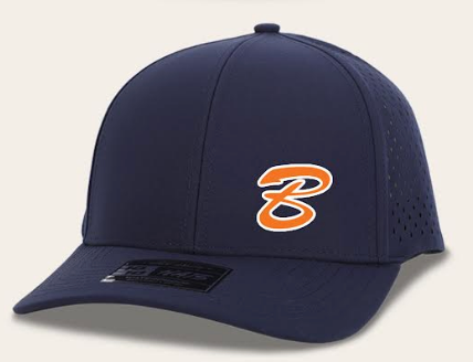 Navy Adult 10 10 Supporters 6 Panel Hat_corner logo