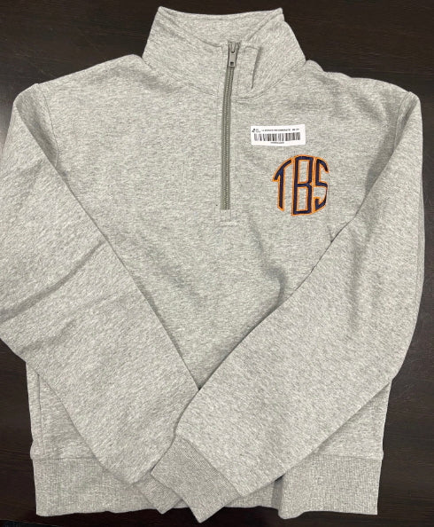 Grey Women's 1/4 Zip TBS Monogram logo