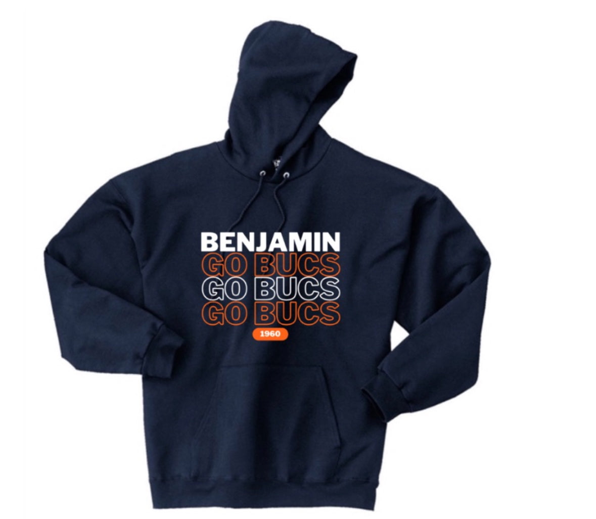 Navy Unisex Hanes Ultimate Cotton Pullover Hoodie