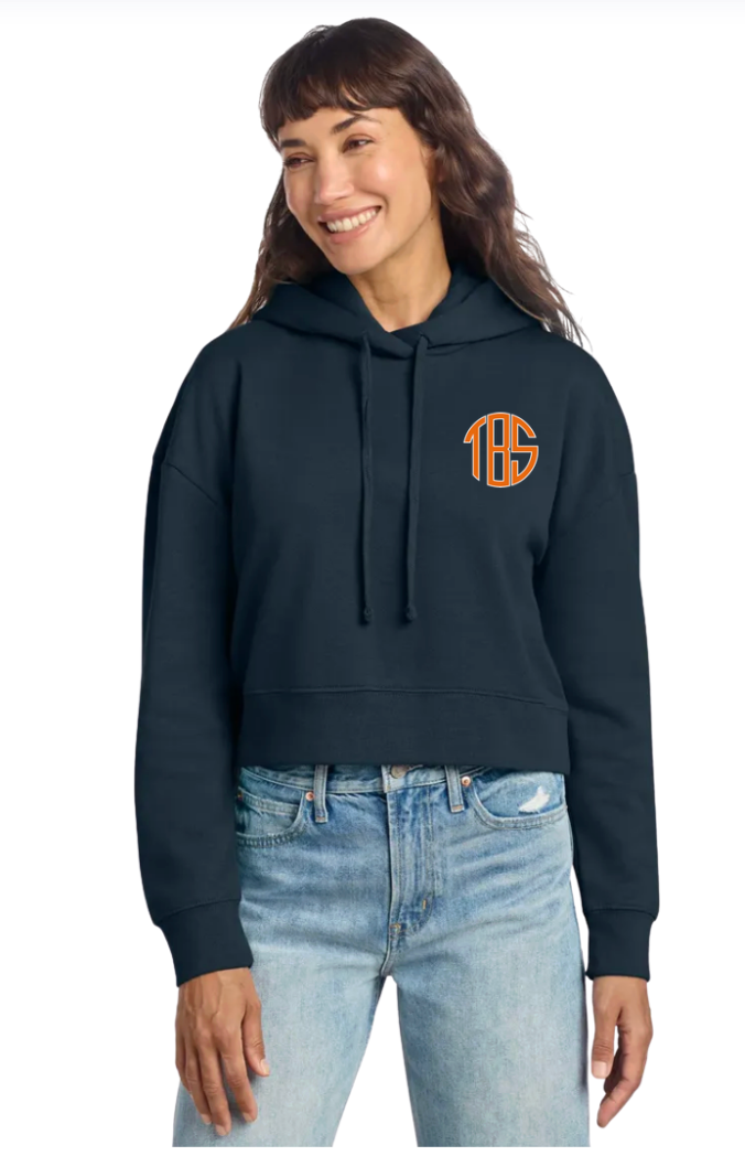 Navy_monogram_Women's cropped hoodie