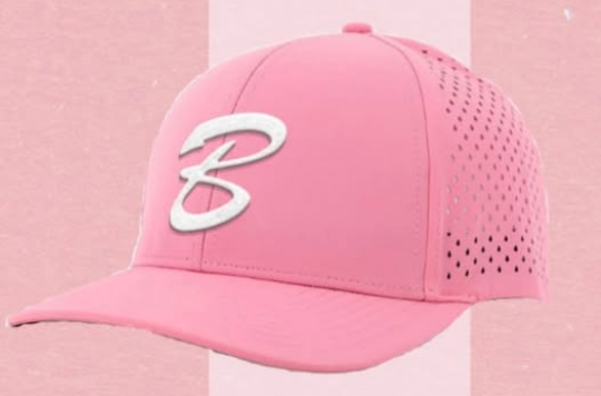 Cancer Awareness Club_PINK 6 panel "B" hat - unisex