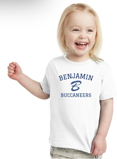 White Toddler Spirit Tee_Classic logo