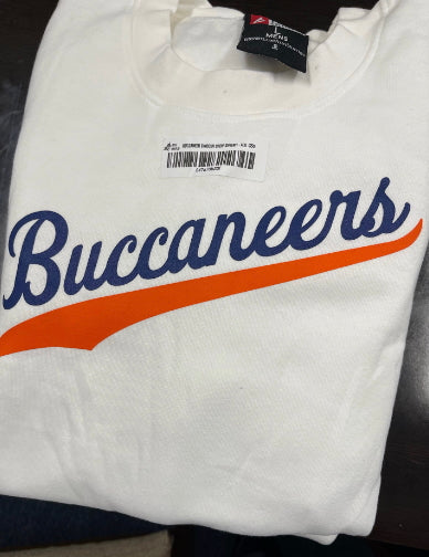 White Adult Buccaneers Crewneck